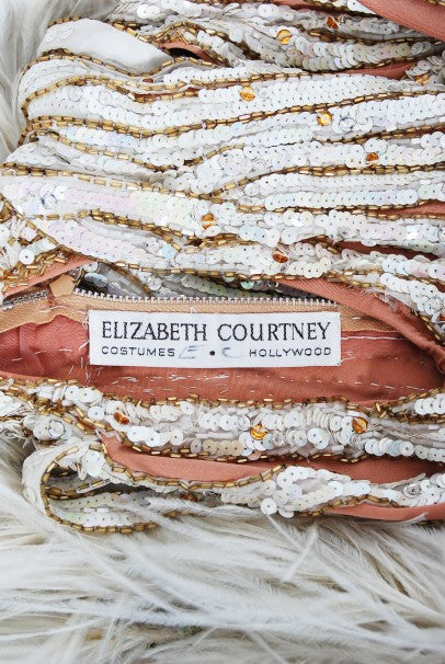 1978 Bob Mackie for Mitzi Gaynor Documented Sequin Feather Dance Costume