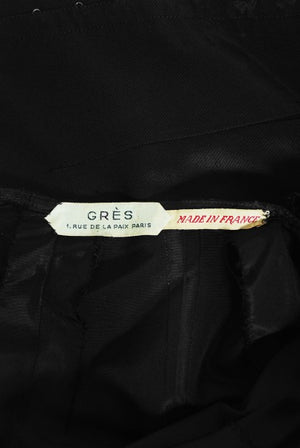 1950's Madame Grès Haute Couture Sculpted Silk Back-Bow Dress & Jacket