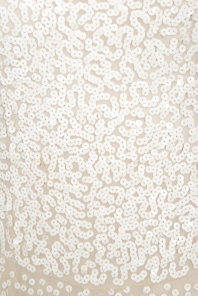 1940&#39;s Harry Cooper of Hollywood Ivory Sequin Chiffon Halter Gown