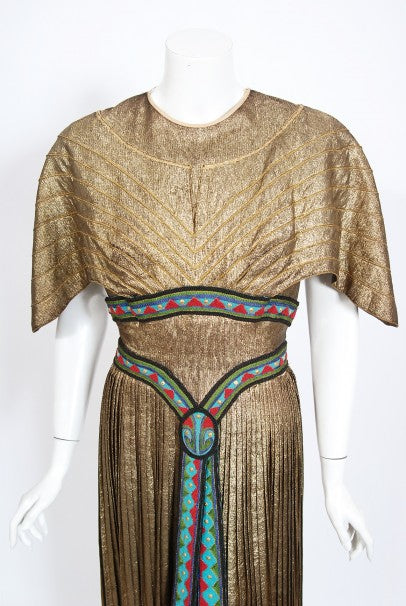 1951 Helen Rose Gold Lamé Egyptian &#39;The Great Caruso&#39; Film-Worn Dress