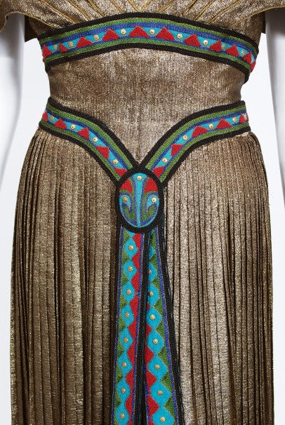 1951 Helen Rose Gold Lamé Egyptian &#39;The Great Caruso&#39; Film-Worn Dress