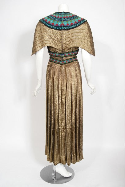 1951 Helen Rose Gold Lamé Egyptian &#39;The Great Caruso&#39; Film-Worn Dress
