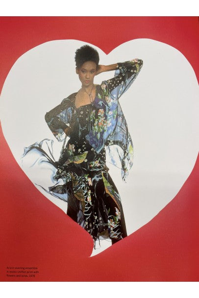 1970&#39;s Stephen Burrows Bird Novelty Print Fuchsia Asymmetric Dress