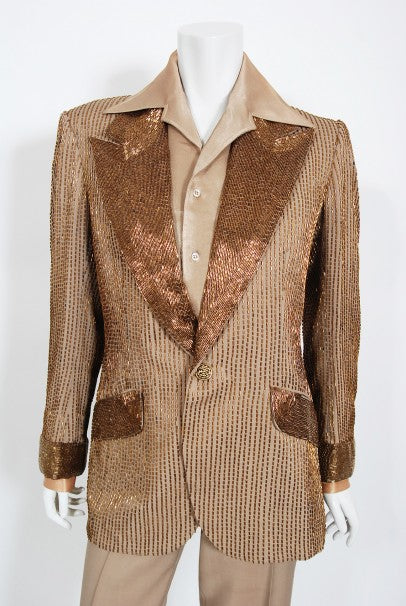1976 Sonny Cher Documented Custom-Made Bob Mackie Sequin Gown
