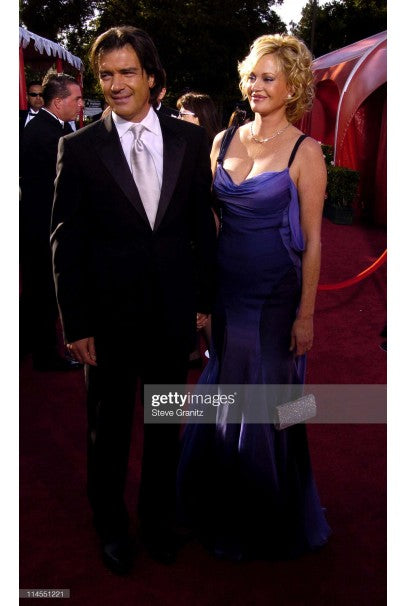 2004 Versace Couture Worn by Actress Melanie Griffith Ombré Silk Gown