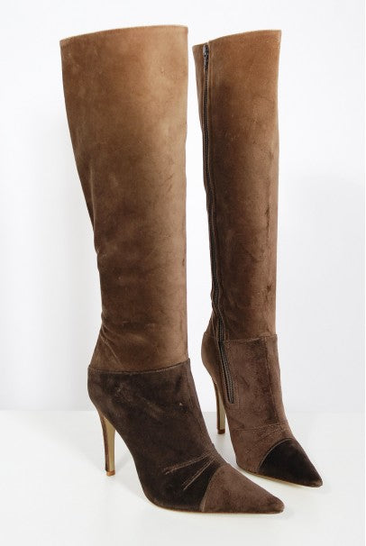 2001 Chloe by Stella McCartney Ombré Velvet Cropped Jacket Pants &amp; Boots