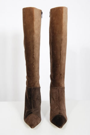 2001 Chloe by Stella McCartney Ombré Velvet Cropped Jacket Pants & Boots