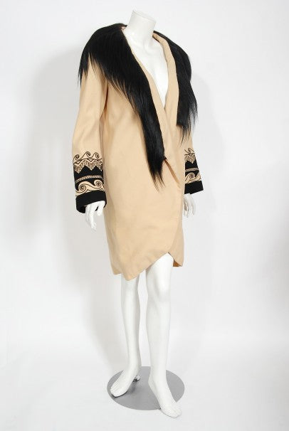 1952 Iconic &quot;Singin&#39; In The Rain&quot; Movie Worn Embroidered Taupe Wool Coat