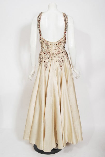 1996 Iconic Madonna &#39;Evita&#39; Film-Worn Beaded Ivory Silk Couture Gown