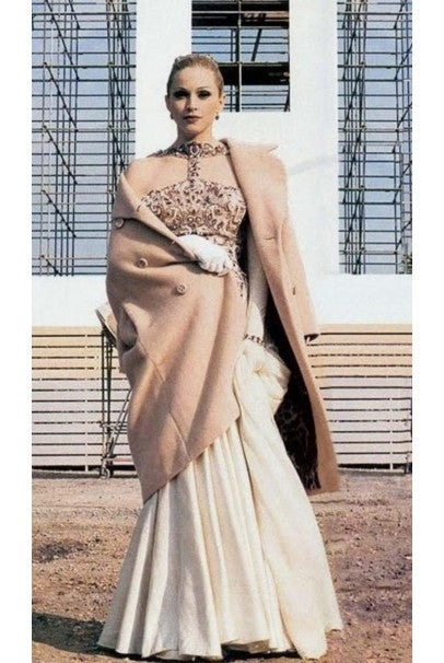 1996 Iconic Madonna 'Evita' Film-Worn Beaded Ivory Silk Couture Gown 1996 Iconic Madonna 'Evita' Film-Worn Beaded Ivory Silk Couture Gown