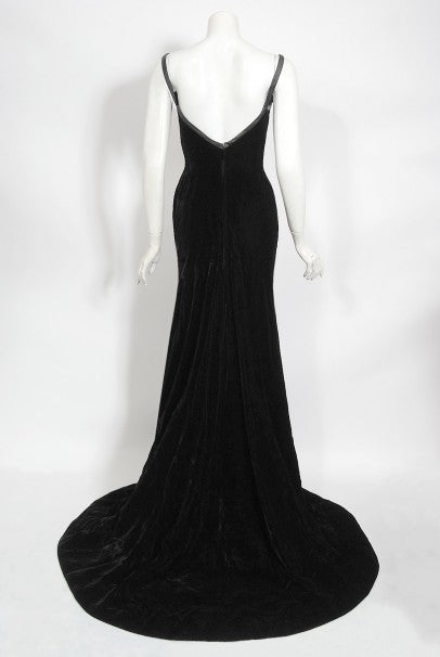1967 Don Loper Couture For Barbra Streisand Black Hourglass Gown &amp; Hat