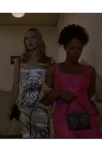 1999 Dolce &amp; Gabbana Runway Hand-Painted Bamboo Stretch Silk Gown