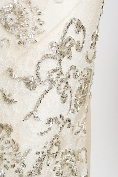 2003 Christian Dior by Galliano Haute Couture Beaded Lace Bias-Cut Gown