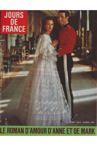 1973 Zandra Rhodes Couture Hand Painted Ivory Sheer Chiffon &amp; Tulle Gown