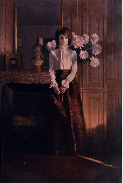 1960&#39;s Sybil Connolly Couture Pleated White Linen Bell-Sleeve Dress