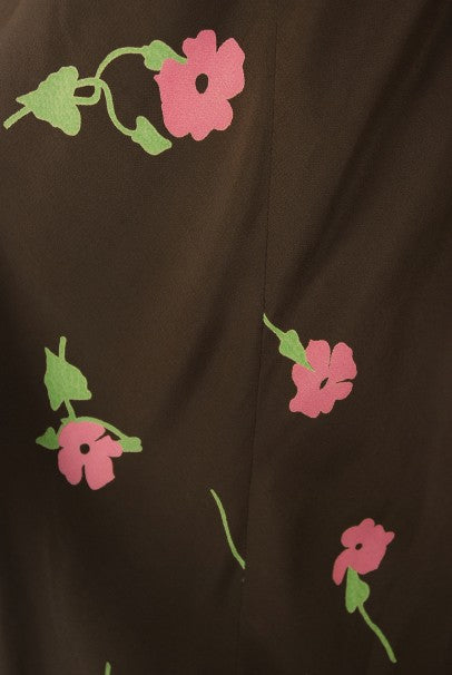 1972 Ossie Clark &#39;Busy Lizzie&#39; Celia Birtwell Floral Print Bias-Cut Gown