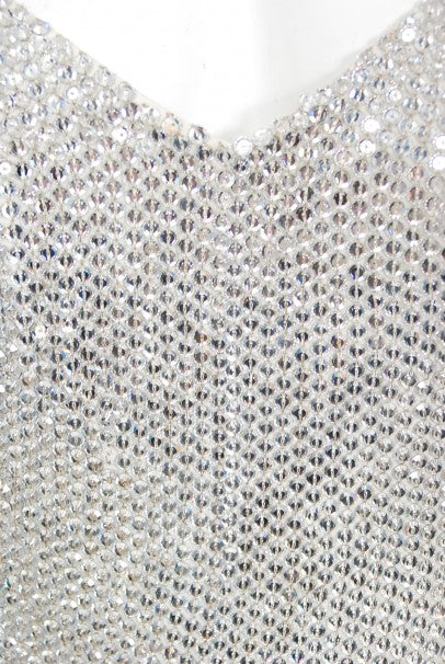 1990 Michael Kors Documented Madonna Beaded Rhinestone Mini Slip Dress