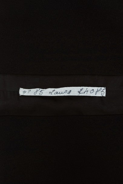 1970’s Molyneux Haute Couture Colorful Floral Silk Black Crepe Halter Gown