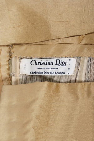 1958 Yves Saint Laurent For Christian Dior Golden Silk Strapless Dress
