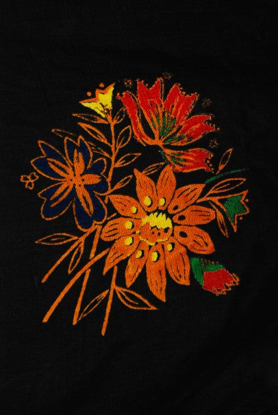 1930&#39;s Lewis Aronson Couture Floral Ruched Silk Velvet Bias-Cut Gown