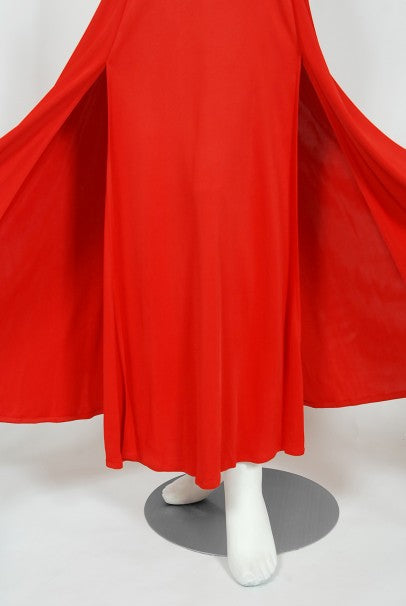 1993 Gianni Versace Couture Red Silk Jersey Bustier High