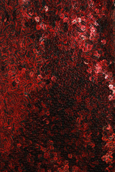 1970&#39;s Liza Minnelli Owned Red Sequin Stretch Knit Key-Hole Disco Jumpsuit