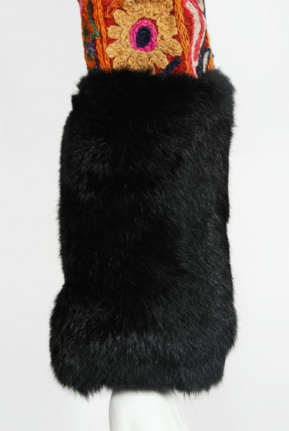 1969 Thea Porter Couture Rare 'Samawa' Embroidered Wool Documented Coat