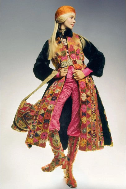 1969 Thea Porter Couture Rare 'Samawa' Embroidered Wool Documented Coat