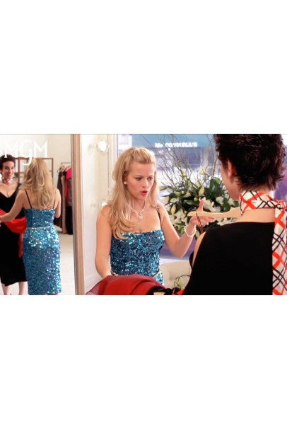 2000 Dolce &amp; Gabbana &#39;Legally Blonde&#39; Blue Sequin Bodycon Bra Mini Dress