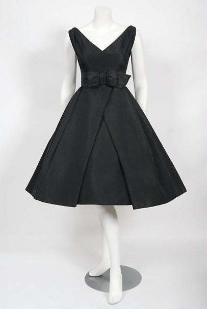 Dior Black Cocktail Dress 1956 Christian Dior Haute Couture