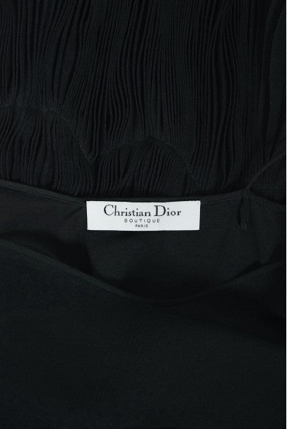 2004 Christian Dior by Galliano Sheer Silk Pleated Bias-Cut Slip Gown