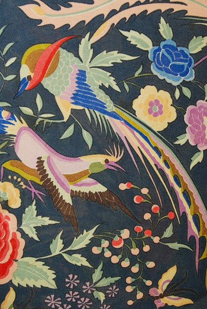 1971 Missoni Couture Floral Bird Print Silk-Jersey Fringe Crop Top Set