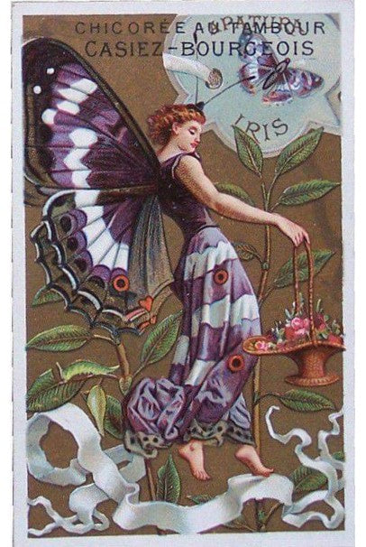 1912 Worth Haute Couture Beaded Butterfly Motif Silk Gown &amp; Headpiece