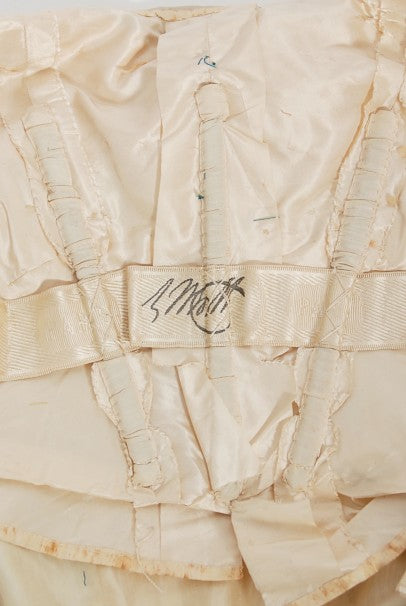 1912 Worth Haute Couture Beaded Butterfly Motif Silk Gown &amp; Headpiece