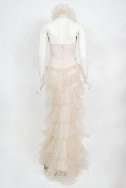 1992 Thierry Mugler Couture Stretch Silk & Tulle Bustier