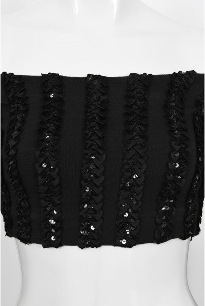 1980&#39;s Betsey Johnson Punk Label Sequin Stretch Crop Top &amp; Leggings