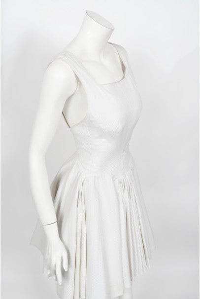 white backless skater dress Women's Dresses Stella Fit and Flare Backless Dress White M by Selfie Leslie Clearance
