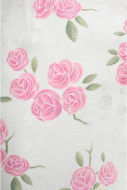 1999 Christian Dior by Galliano Pink Roses Silk Lace Bias-Cut Skirt Set