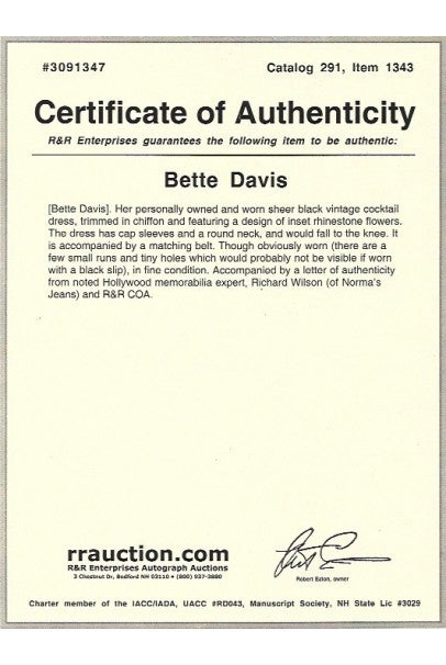 1930&#39;s Bette Davis Owned Couture Old Hollywood Sheer Beaded Silk Dress