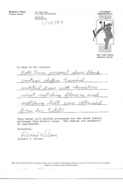 1930&#39;s Bette Davis Owned Couture Old Hollywood Sheer Beaded Silk Dress