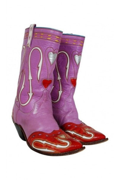 1950&#39;s Rare Nudie&#39;s Rodeo Tailor Novelty Hearts Leather Cowboy Boots