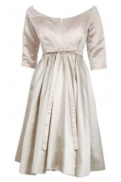 yves saint laurent cream dress Saint Laurent Wool-Crepe Maxi Dress - Cream