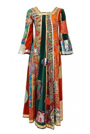 1969 Sant' Angelo Documented Colorful Patchwork Klimt Bohemian Maxi Dress