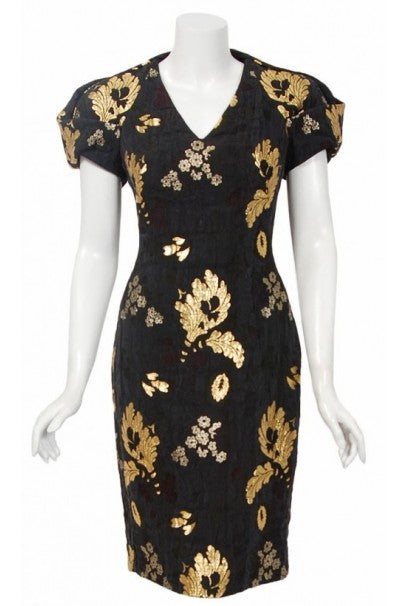 2010 Alexander McQueen Final Runway Collection Metallic-Gold Black Bro